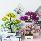 Popxstar Artificial Plants Bonsai Small Tree Pot Fake Plant Flowers Potted Ornaments For Home Room Table Decoration Hotel Garden Decor
