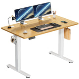 Popxstar Electric Standing Desk Height Adjustable 40x24 Inch Stand Up Sit Stand Computer Desk Workstation Ergonomic Work Table