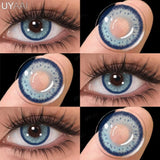 1 Pair Multicontacts for Woman y2k Korean Style Fashion Eye Lenses Blue Eye Color Contacts Purple Lenses Gray Natural Lens