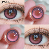 Popxstar 1 Pair Cosplay Pink Lenses for Eyes Anime Lenses for Halloween Nezuko Colorcon y2k Eye Contacts Graduated Lenses