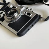 Popxstar Emily In Paris 3D Retro Camera Leather Case for IPhone 11 13 14 15 Pro Max 12 Mini XS XR X 7 8 Plus SE 2022 IPones Accessories