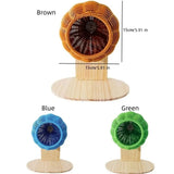 Imitation Rattan Weave Spherical Bird Nest Breathable Wear-resistant Woven Bird Nest Bite Resistant Wooden Base