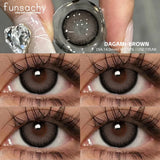 Popxstar  1pair Bloom Black Contact Lenses for Eyes Natural Cosmetic Brown Gray Pupil Eye Lens Color Lens Fashion Beauty Yearly