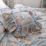 Romantic Rose Decorative Pillow Covers Bed Cushion Cover Garden Sofa Throw Pillows Cover Bedding Pillowcase Ruffle Design