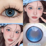 Popxstar  2pcs Myopia Color Contact Lenses for Eyes with Prescription Beauty Pupils Makeup Eye Color Lenses Fashion Blue Lenses