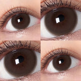 Popxstar -2pcs/pair Natural Pupil Lenses Collagen Series Contact Lenses for Eyes Brown Gray Eye Color Lens for Myopia 14.2mm