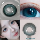 Popxstar Myopia Contact Lenses with Diopters Blue Pupils Color Contact Lenses for Eyes Prescription Contact Lenses 1 Pair/2pcs