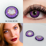 Popxstar 14.5mm Lens With Dioptric Myopia Colored Contact Lenses For Big Eyes Green Blue Red Purple Brown Pupil Degree Color Lens