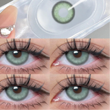 Popxstar 1 Pair Korean Lenses Mermaid Green Colored Contact Lenses with Degree Myopia Lenses Green Lenses High Quality Lenses