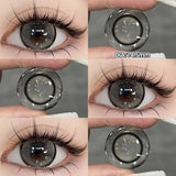 Popxstar  2PCS Gilding Prescription Contact Lenses Cosmetics Eye Color Lenses Fashion Pupils Myopia Colored Contact Lenses Violet