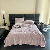 Popxstar Butterfly Jacquard Plush Blanket Summer Conditioning Bedding Nap Blanket Office Sofa Nap Blankets Soft Comfortable Bed Blankets