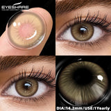 1 Pair Natural Gray Beauty Pupils Color Contact Lenses Yearly Soft Brown Eye Lenses Cosmetic Blue Green Eye Contacts