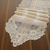 Lace fabric Embroidery table runner European American style dustproof tablecloth for Dressing table, dining table, coffee table