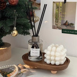 Popxstar Retro Japanese Solid Wood Tray Earring Jewelry Plate Perfume Shelf Cosmetics Storage Entrance Key Storage Tray Home Decorations