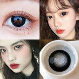 Popxstar 2pcs/Pair Contact Lenses Fast Shipping Big Black Lenses for Eyes Beauty Pupils Comestic Eye Color Lens 14.5mm/14.2mm