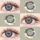 Popxstar  1pair Colorcon Contact Lenses Green Color Lens Natural Brown Eye Contacts Gray Pupils Beautiful Cosmetic Yearly Lenses