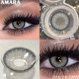 Popxstar  1 Pair Fashion Color Contact Lenses for Eyes Brown Lenses Colorcon Blue Lenses Yearly Beautiful Grey Eye Pupils Lens