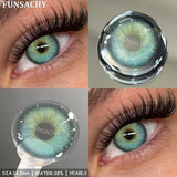 Popxstar  2pcs Blue Color Contact Lenses for Eyes High Quality Brown Natural Lens Green Pupils Korean Soft Lens Cosmetic Yearly