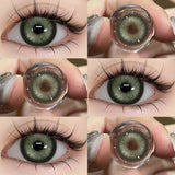 Popxstar  Contact Lenses Cosmetic Green Contact Lenses Makeup Colored Pupils Cosplay Lenses Cosmetics Beauty Woman Colored Lenses