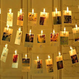 Popxstar 3m 20 LED Photo Clip Fairy String lights Card Holder Garland lamp for Christmas Wedding Party Fairy Lights christmas decorations