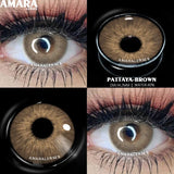 Popxstar  Natural Colored Contacts Lenses Brown 2pcs Contacts Beautful Pupils Color Contacts Yearly Makeup Cosmetic Contact Lens