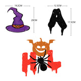 Popxstar Happy Halloween Paper Banners Pumpkin Ghost Spider Web Hanging Garland Haunted Houses Decorations Halloween Scary Party Supplies