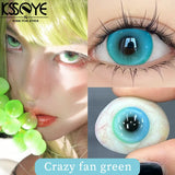 Popxstar  1 Pair New Style Color Contact Lenses with Diopter Myopia Eyes Cosplay Blue Fragrant Butterfly Contacts Lens Makeup YearK