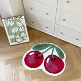 popxstar Pink Cherry Super Soft Handmade Tufting Rug Kid Room Decoration Salon Thick Pile Rug Irregular Carpet For Living Room Home Decor
