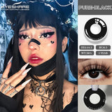 Popxstar Cosplay Color Contact Lenses for Eyes 1Pair Halloween Lenses Blue Eye Contacts Black Lenses Yearly Anime White Eye Lens