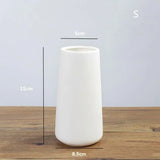 Popxstar  Simple European Ceramic Dried Flower Vase Dinner Table Dried Flower Pot Decor Home Hotel Coffee Shop 1 piece