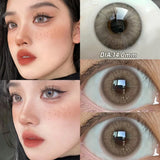 Popxstar  -Pink Lenses Color Contact Lenses for Myopia Beauty Eye Color Lenses Fashion Natural Pupils Grey Brown Blue Lens 1 Pair