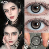2pcs New Natural Contact Lenses Grey Colored Lenses with Degree Beauty Pupils Korean Lenses Cosmetics Fast Shipping