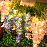 Solar Wisteria Flower Night Light Simulation Lamp Outdoor Waterproof Plug-in Lamp Solar Lawn Lamp Garden Courtyard Plug-in Lamp