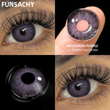 Popxstar  1pair New Blue Lenses Colored Green Contact Lenses for Eyes Brown Eyes Soft Contacts Lens Yearly Gray Lens Green Pupils
