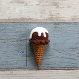 Popxstar Simulation Ice Cream Refrigerator Stickers Fruit Flavor Cone Refrigerator Decoration Photo Wall Resin Gift Children's Toys