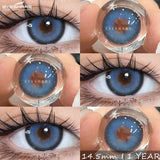 1Pair Natural Colored Contact Lenses Gray Beauty Pupils Brown Lens Fashion Blue Contacts Yearly Green Eye Color Lenses