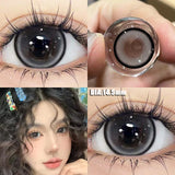 Popxstar 2Pcs Brown Colored Contact Lenses with Prescription Myopia Degree0.00-8.00 Nature Lens Eye For 2024 Year New Hot Sale