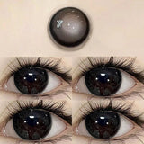 Popxstar  2pcs Yearly Contact Lenses Brown Large Diameter Prescription Myopia Contact Lens Student Animation Lens Beautiful Fast Shipping