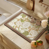 Popxstar American retro light luxury kitchen countertop drain pad, diatom mud suction pad, quick-drying washing table, sink, bar mat