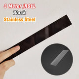 Popxstar 3M/Roll Gold Mirror Wall Sticker Stainless Steel Flat Living Room Decoration Lines Titanium Background Wall Ceiling Edge Strip