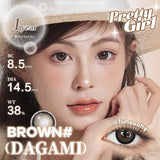 Popxstar  1Pair Natural Brown Gray Contact Lenses for Eyes Fashion Korean Eye Makeup Contacts Beautiful Pupil Yearly Cosmetics
