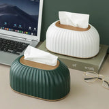 Popxstar  Nordic Striped Tissue Box Holder High Quality Toilet Paper Box Table Napkin Holder Car Tissue Paper Dispenser Home Decoration