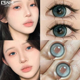 2pcs Color Contact Lenses Blue Natural Pupils High Quality Brown Circle Lense Beauty Fashion Health Lens Cosmetics Yearly