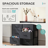 Popxstar Bedside Table For Bedroom With 10 Fabric Drawers Nightstand Storage Cabinet With Steel Frame Clothes Storage Display Cabinet