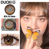 Popxstar  1Pair New Contact Lenses for Eye color Lenses Rock Sweetheart Pink Lenses Degree Prescription -0.00to-8.00 Beauty Pupils