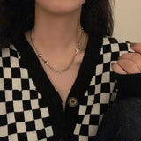 Popxstar Kpop Cool Punk Vintage Star Pendant Chains Necklace For Men Women Egirl Hip Hop 90s Grunge Aesthetic EMO Jewelry Y2k Accessories