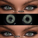 Popxstar  Contact Lenses 2Pcs Blue Green Contact Lenses Color Permanent Makeup Machine Changing Pupil and Eyes Color Fashion Lenses