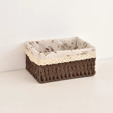 Popxstar burr basket idea Woven Storage Baskets Organizers Kitchen Sundries Storage Baskets Cosmetics Snack Storage Box Desktop Organizer Container