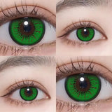 Popxstar Myopia With Diopter Lenses Cosplay Color Contact Lenses For Eyes Brown Blue Red Green Halloween Yearly Use 2pcs/pair