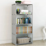 Popxstar Simple Bookshelf Multi-layer Bookshelf Storage Racks Bedroom Book Shelf Organizer Easy Assembly Bookcase Stackable Book Shelves